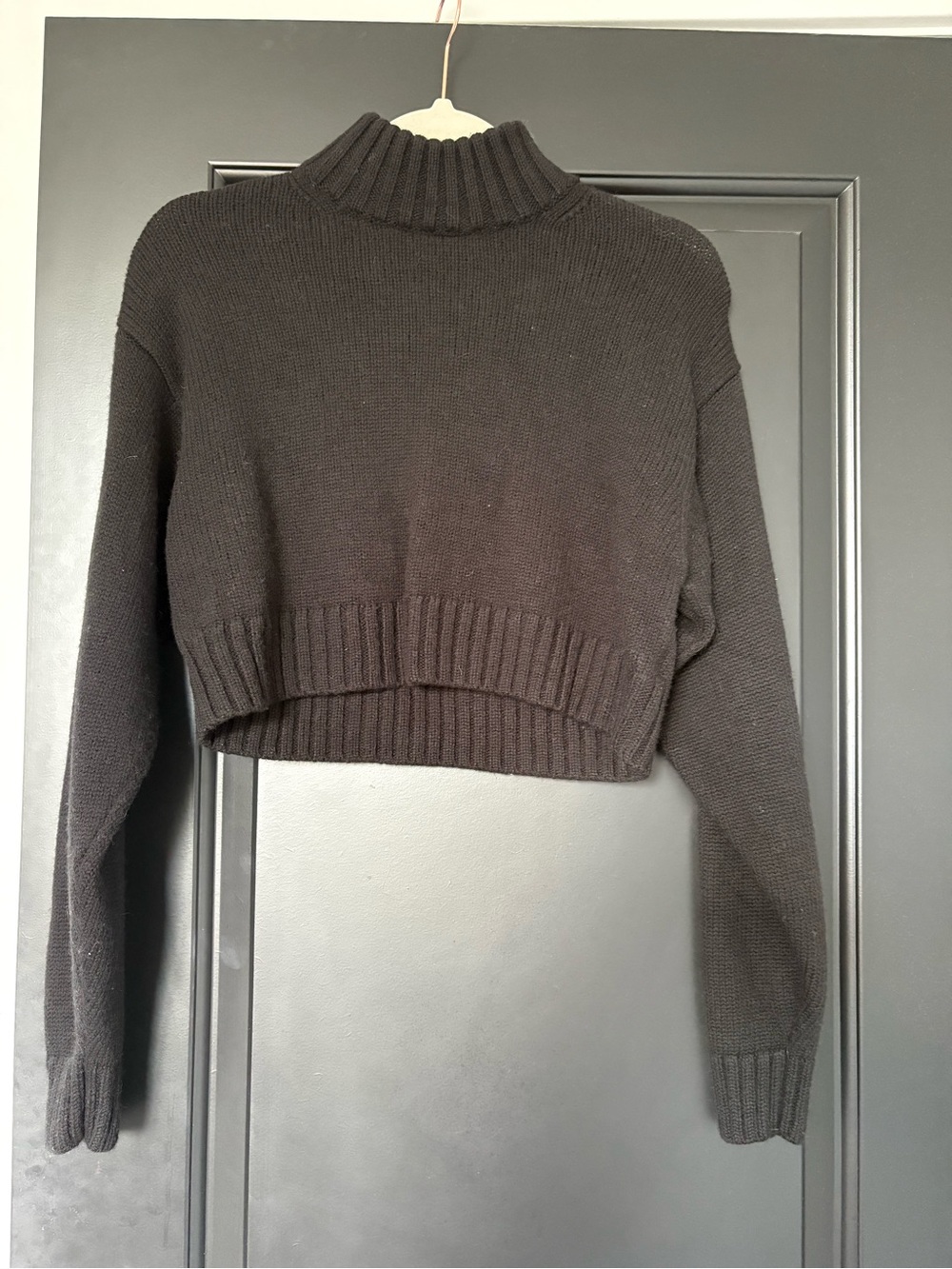 Wilfred Black Cropped Turtleneck Sweater